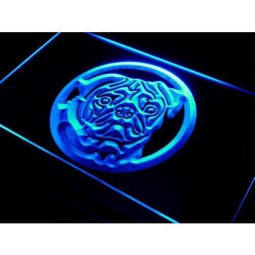 I682 Pug Dog Pet Shop Display NEW LED Neon Light Light Signs On/Off Switch 20+ Colors 5 Sizes
