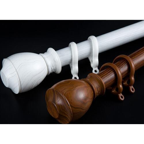 Imitation Wood Grain Thickened Load-bearing Aluminum Alloy Decorative Head Curtain Rod Roman Rod Curtain Track