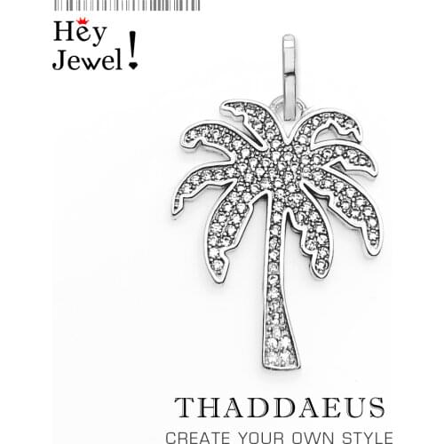 Pendant Palm Tree Pave,2018 Brand New Fashion Jewelry Europe Bijoux 925 Sterling Silver Accessories Gift For Woman & Men