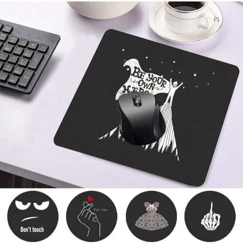 Antifouling Mini Mouse Pad Smooth Waterproof PU Leather Durable Mouse-pad White Picture Simple Pattern Portable Game Mouse Mat