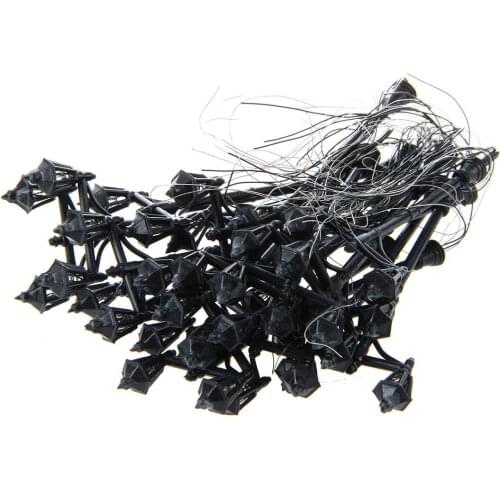 20pcs Model Garden Light Double Heads Lamppost Scale 1:100