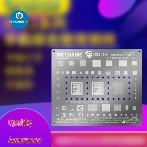 Mechanic S24-10 BGA Reballing Stencil Kit for iPhone 12 /12 Pro Max IC Chip Electronic Soldering Repair Tin Planting Steel Mesh