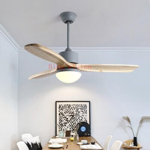 Nordic 220V Ceiling Fans With Lights For Living Room Remote Ceiling Fan Lamp Nordic Ventilateur Cooling Fan Light