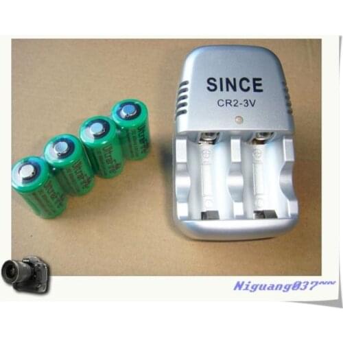New 6 pcs.15270 CR2 800mAh battery+3V CR2 battery charger,lithium battery,rechargeable batteries,digital camera, made of special