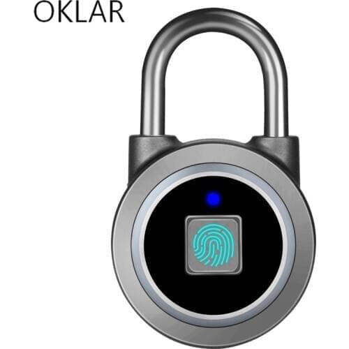OKLAR Smart Fingerprint PadLock Rechargeable Keyless For Home Luggage Dormitory Locker Warehouse Door Waterproof Electronic lock