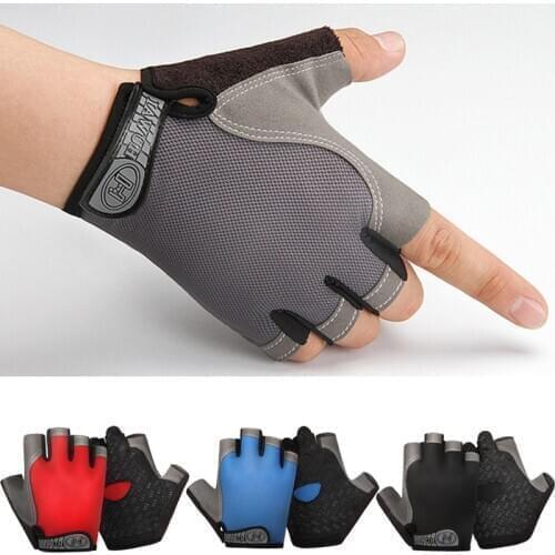 1Pair Half Finger Bike Bicycle Gloves High Elastic Breathable Mesh Anti-Slip MTB Bike Gloves Outdoor Sports Cycling Glove