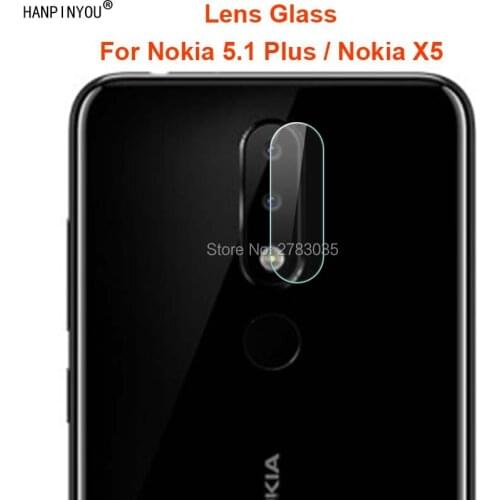 For Nokia 5.1 Plus / Nokia X5 5.86" Clear Ultra Slim Back Camera Lens Protector Rear Camera Lens Cover Tempered Glass Film