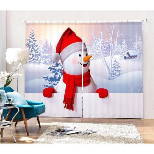 2017 Shade Fabric Christmas Print 3D Blackout Curtains For Kids Boys Girls Bedding room Living room Drapes Cotinas para sale