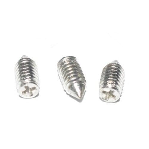 30pcs M3 Phillips tip end setscrews cross cone head pointed tail screw top carbon steel bolts nickel plated bolt 3mm-18mm long