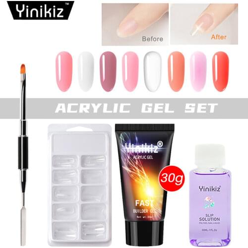 Yinikiz Jelly Acrylic Poly Extension Nail Gel Quick Building Nail Art Tips Extend UV Builder Gel Camouflage Extension
