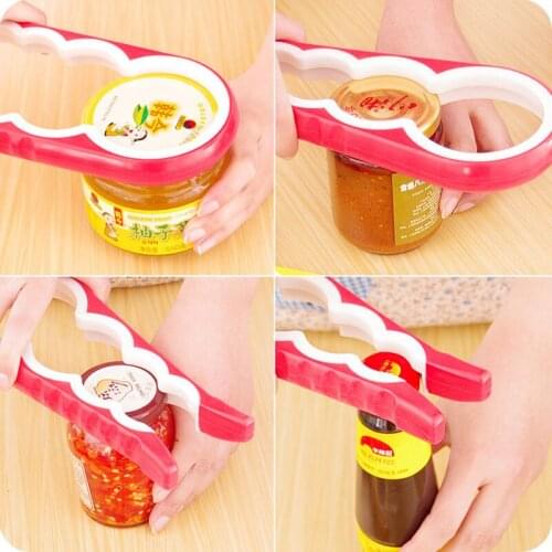 100pcs 4 In 1 Creative Gourd Shape Can Opener Screw Cap Jar Bottle Wrench Ergonomic Manual Cans Opener Kitchen Gadgets