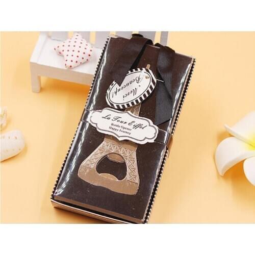 200pcs Creative novelty home party items Tower bottle opener wedding favors gift box packaging