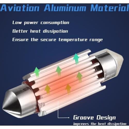 4014 Car Lights Interior Lamp 6500K 180LM Parts Accessory LED Bulb C5W