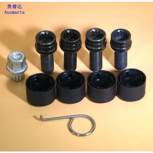 9 Pcs Super security For A6L A4 Bora Golf anti-theft screw wrench screw tool MAGOTAN tyre anti-theft key