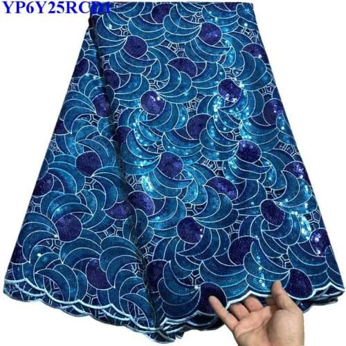 African organza fabric 2018 double organza lace fabric Sequins Swiss voile lace wedding African Dress fabric XYD3001