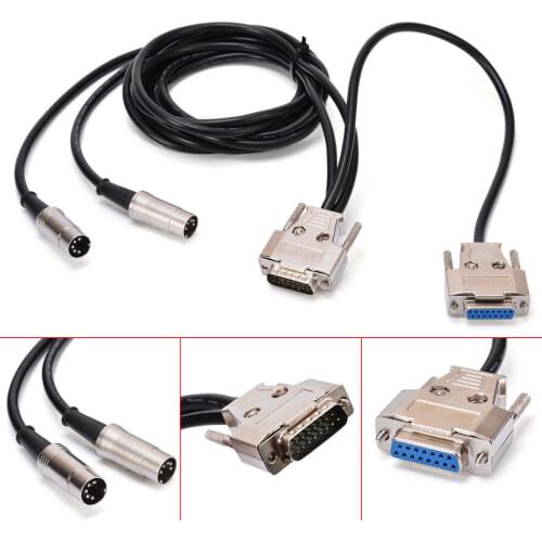 Musical Instrument Accessories Audio Cable DB15 5 Pin DIN Wire Cord 1.8m MIDI To Joystick Game Port Cables Mayitr