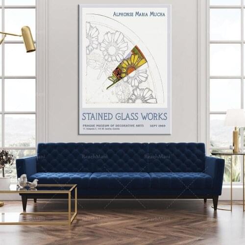 ALPHONSE MARIA MUCHA 1969,Art nouveau poster,Modern art poster,Abstract art print,Exhibition Poster,Vintage art poster