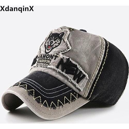 New Washed Cotton Baseball Caps For Men Women Distressed Embroidery Hip Hop Hats Snapback Cap Adjustable Size Novelty Sports Cap