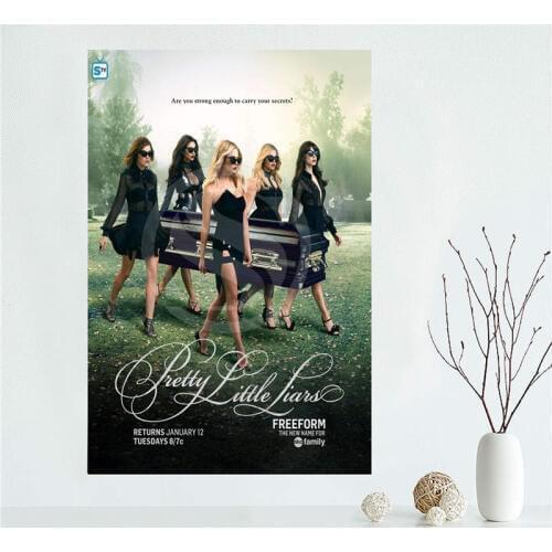 YJW523-L41 Custom Pretty Little Liars Season Canvas Painting Wall Silk Poster cloth print DIY Fabric Poster FF-35