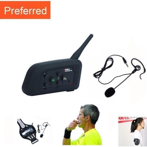 Referee Arbitro Headset 1PC V4 1200M Intercom Full Duplex Two-way Football Coach Judger Arbitration Earhook Earphone