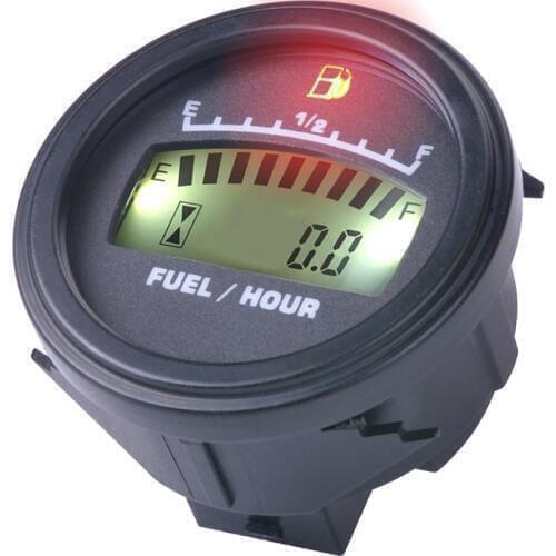 LCD Fuel Gauge DC Powered Hour Meter For Motorcycle Jet Ski Marine Pit Bike Motorbike Generator Engine FM001