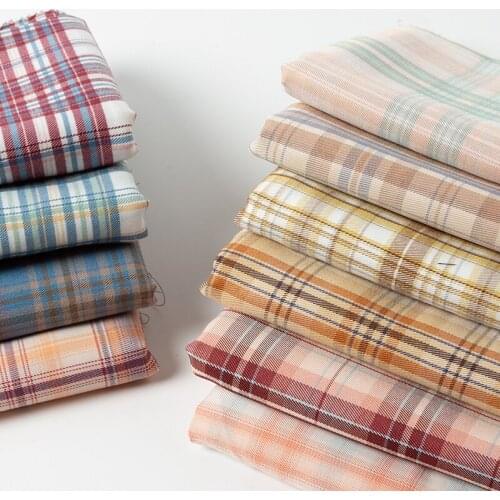 Plaid polyester clothing fabric For Sewing school uniform pleated skirt British Wind Cloth Fabric Lolita Dress fabric 1Meter