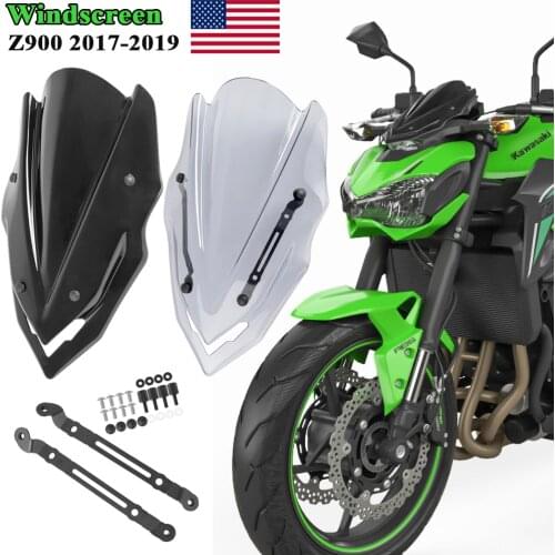 Motorcycle Windshield Windscreen Viser Visor For Kawasaki Z900 2017 2018 2019 Z 900 Pare-brise Wind Deflector with Bracket New