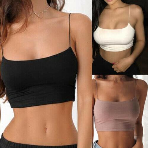2020 New Fashion Women Sexy Crop Tops Solid Summer Camis Women Casual Tank Tops Vest Sleeveless Crop Tops blusas