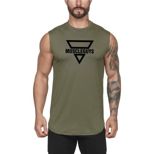 New Brand Fashion Workout Cotton Mens Tank Top Musculation Gym Clothing Bodybuilding Fitness Sports Sleeveless Vest Fitness Men
