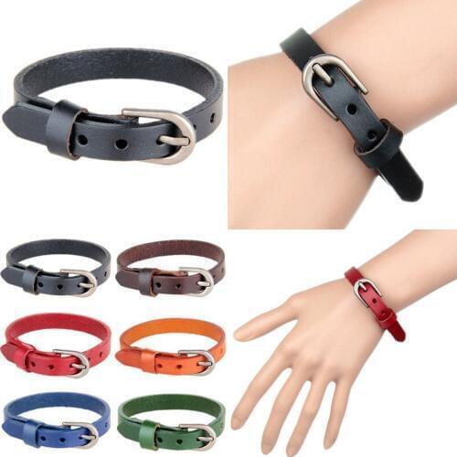 Fashion handmade adjustable buckle leather bracelets &bangles couple bracelets multicolors