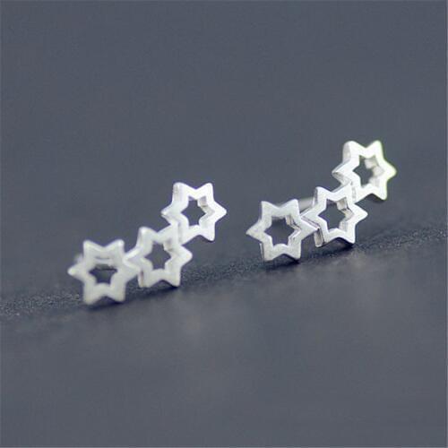 Fashion Simple Star Geometric Shape Stud Earring For Girls Woman Popular Earring Jewelry Christmas Gif EH406