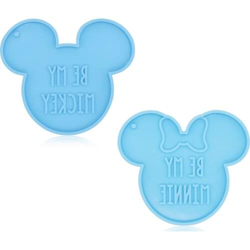 Cartoon Mouse Head Silicone Mold DIY Chocolate Cake Decoration Accessories Epoxy Resin Keychain Mold Resin mold