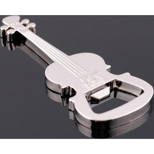 Originality Violin Bottle Opener Metal Key Buckle Portable Kitchen Tool Wedding Party Favor Guitar Wine Openers SN2250