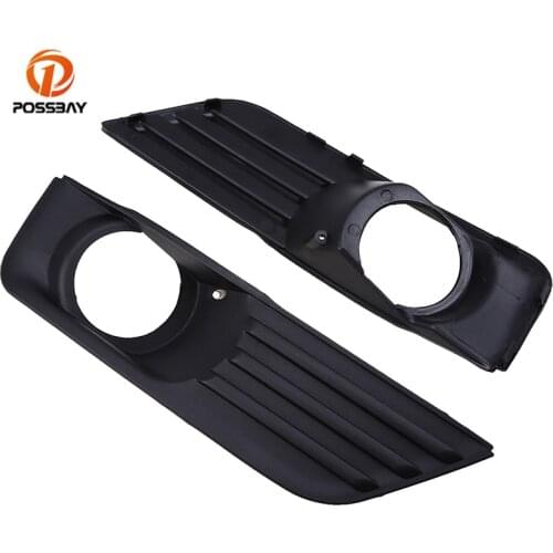 POSSBAY Car Front Lower Bumper Fog Lights Grille Foglamp Protection Grill Cover Car Styling Fit for Ford Focus MK2 2005-2008
