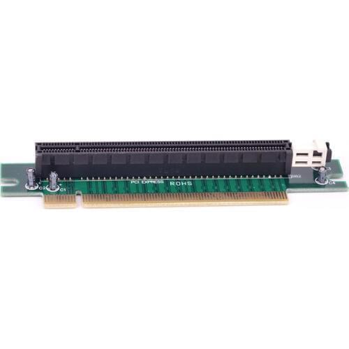 PCIE 16x To 16x slots Extension Riser card 90 degree PCI express Male to Female Port Protecter adapter