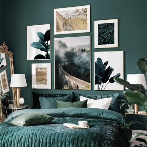 Nine Arch Bridge Green Rubber Banan Leaves Shore of GoNordic Poster Wall Art Print Canvas Painting Decor Picture For Living Room