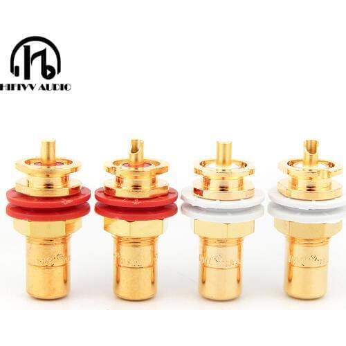Hifi Amplifier RCA plug connector of cmc816u RCA for audio speaker copper gold-plated cmc816 RCA socket