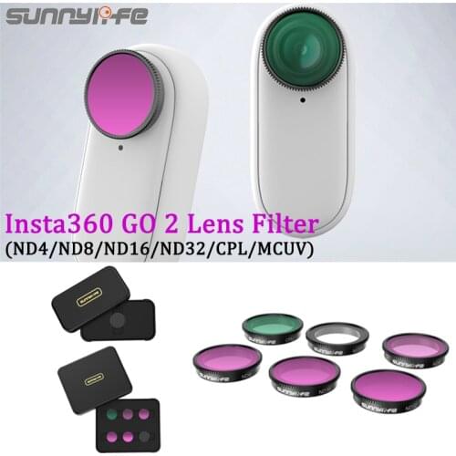 Sunnylife Insta360 GO 2 Lens Filter Combo CPL MCUV ND Set Filters ND4 ND8 ND16 ND32 For Insta360 GO 2 Action Camera Accessories