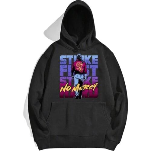 Hoodies Streetwear First Strike Hard No Mercy Men Hoodie Streetwear Spring Autumn Sweatshirt Hoody Jumper Pullover