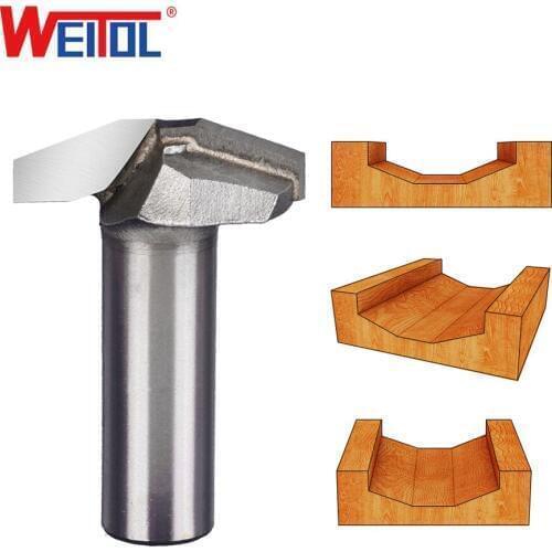 WeiTol 1pcs 1/2" Shank For Wood Woodworking Tool 2 Flute Endmill Router Bit Milling Cutter For MDF