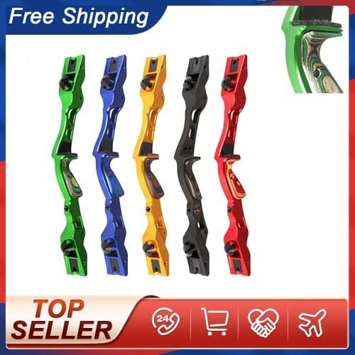 X10 Sanlida Hermit X10 High-End Hunting Recurve Bow Riser 19" CNC ILF Riser Wood Grip Hunting Shooting Outdoor Sport