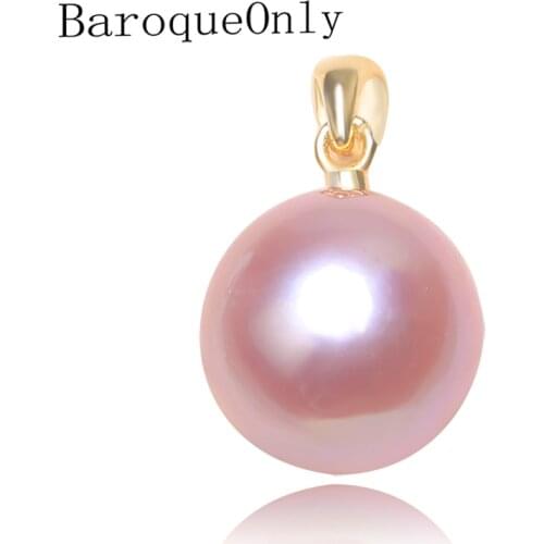 Baroqueonly Genuine Natural freshwater Pearl Jewelry Hot SellingS925 silver 10mm Edison pearl pendant female gift PZM
