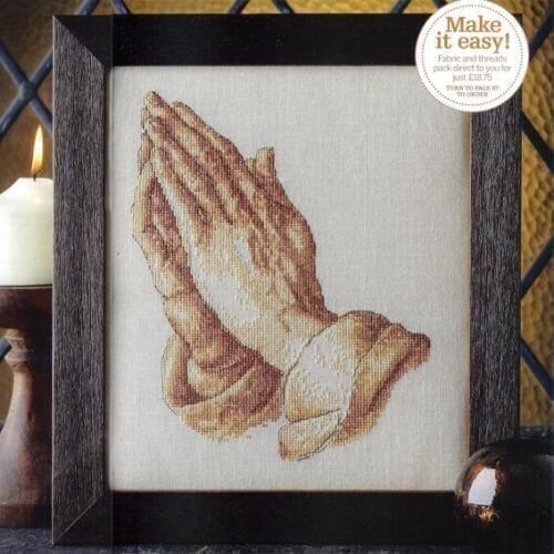 14/16/18/27/28 HIGH quality 14CT Cross Stitch Stitches Embroidery Kits Hand Pray Blessing 30x35cm CS-301WM