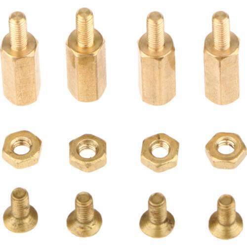 4 Sets Hex Brass Cylinder & Screw & Nut Kits For Raspberry Pi 2/3