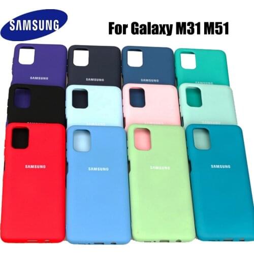 Samsung M51 M31 Case Origianl Housing Silky Silicone Cover Soft-Touch Back Protective Shell For Galaxy m31 m51