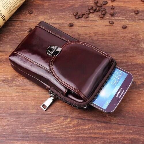 Waist Band Belt Genuine Cow Leather Mobile Phone Case For Galaxy S6 edge Plus/S7 edge/J7/J5/A8/A9/C9 Pro/ON8/ON5/J7 Max/J7 Pro
