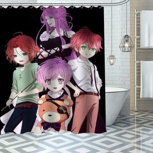Diabolik Lovers Shower Curtains Waterproof Fabric Bathroom Decoration Supply Washable Bath And Shower Curtain Custom