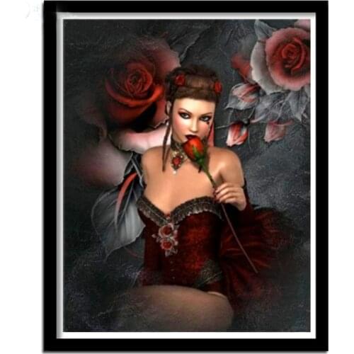 Fanantasy art woman eyes diamond embroidery sale diamond mosaic full square round 5d diy diamond painting rhinestone Cross stitc