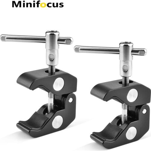 Photography Super Clamp 1/4'' and 3/8'' Clip for DSLR Cameras Light Stand Rods Lights Umbrellas Hooks Shelves Cross Bars Tripods