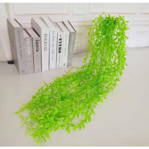 Simulation Green Rattan Weeping Willow Wall Hanging Green Vine Decoration Plants Garden Decoration Home Decoration